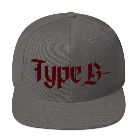 Type B Negative Snapback Hat