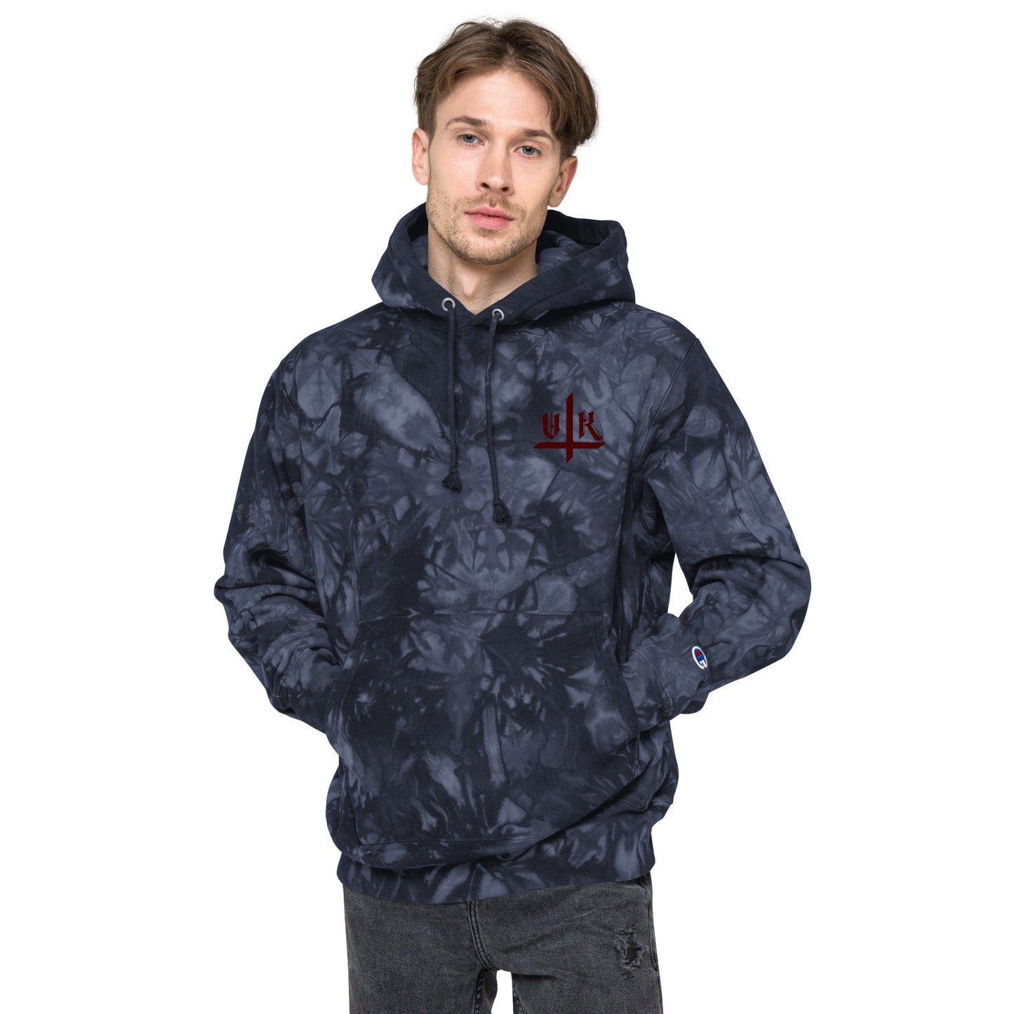 VK Smol Boi Logo Tye-Die Hoodie - Vampyre Kollective